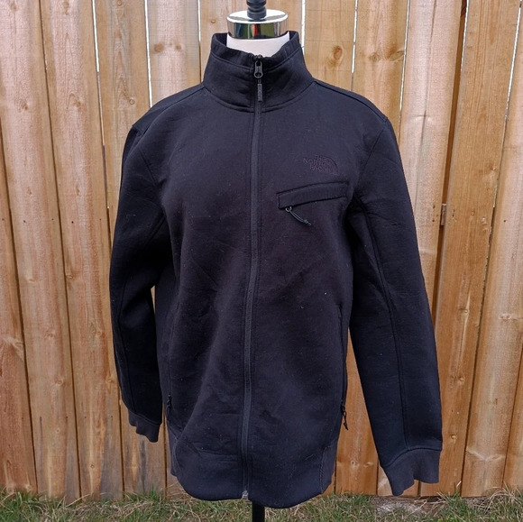 The North Face Thermal 3D Jersey Knit Spandex Zip Jacket Black Men M NF0A2TDD - Picture 1 of 8